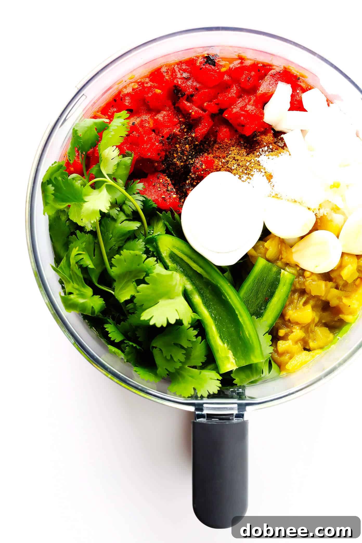 Restaurant-Style Salsa Ingredient in Food Processor