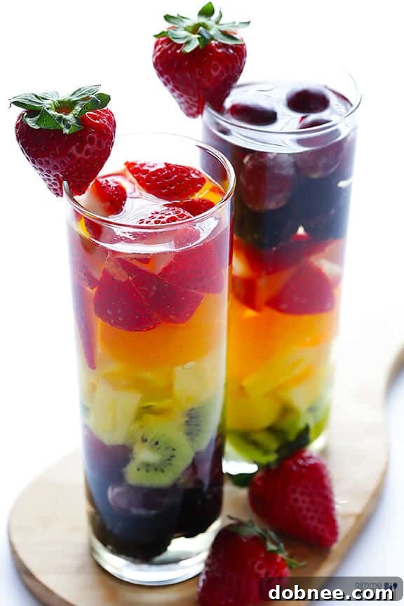 Easy Rainbow Sangria | gimmesomeoven.com #drinks #vegan #glutenfree