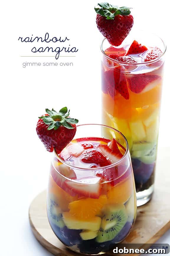 Easy Rainbow Sangria | gimmesomeoven.com #drink #vegan #glutenfree