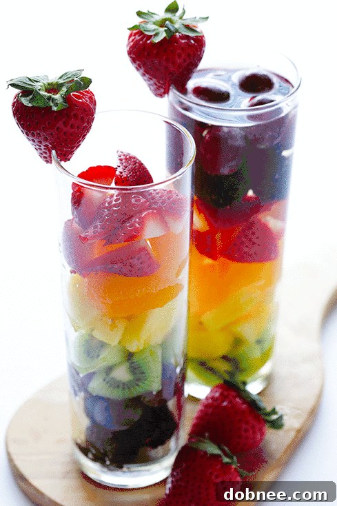 Easy Rainbow Sangria | gimmesomeoven.com #drinks #vegan #glutenfree