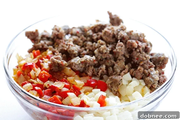 Serving slice of Easy Cheesy Breakfast Casserole