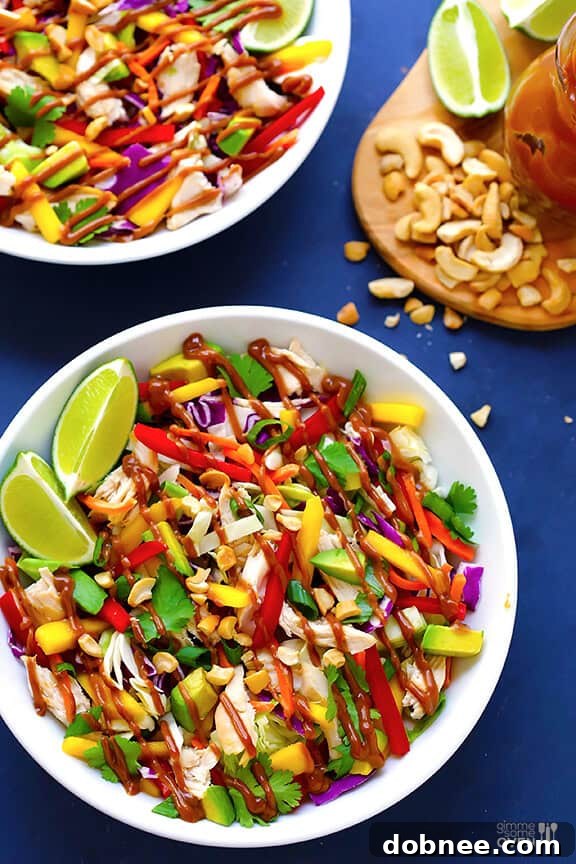 Freshly Prepared Rainbow Thai Chicken Salad