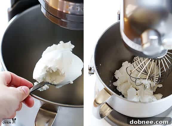 Whipping coconut cream in a cold metal bowl