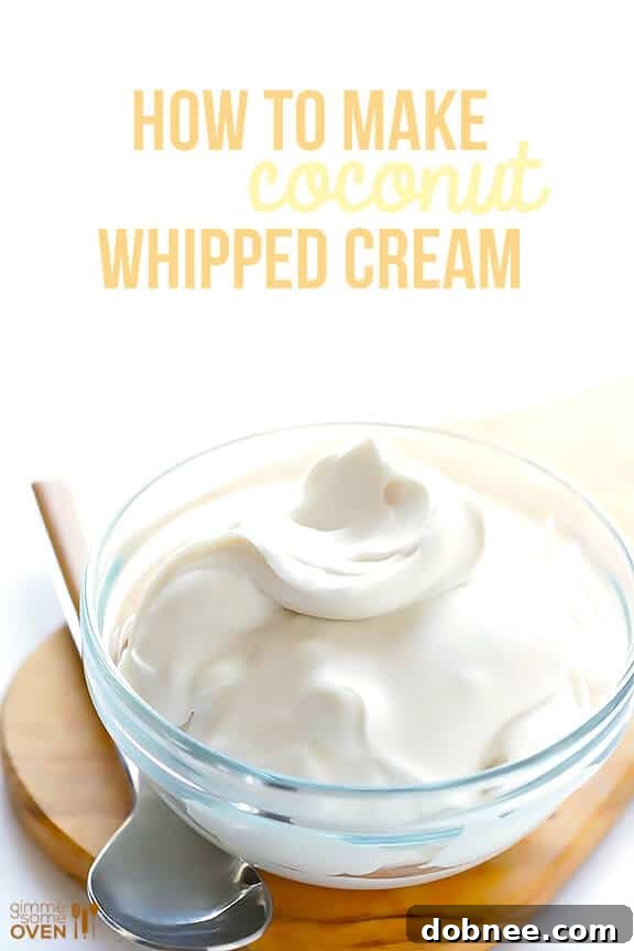 Close up of coconut whipped cream on a spoon