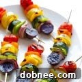 Grilled Rainbow Veggie Skewers