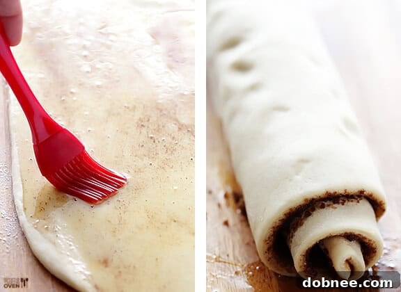 Simple steps to prepare the dough for your homemade brown butter cinnamon rolls.