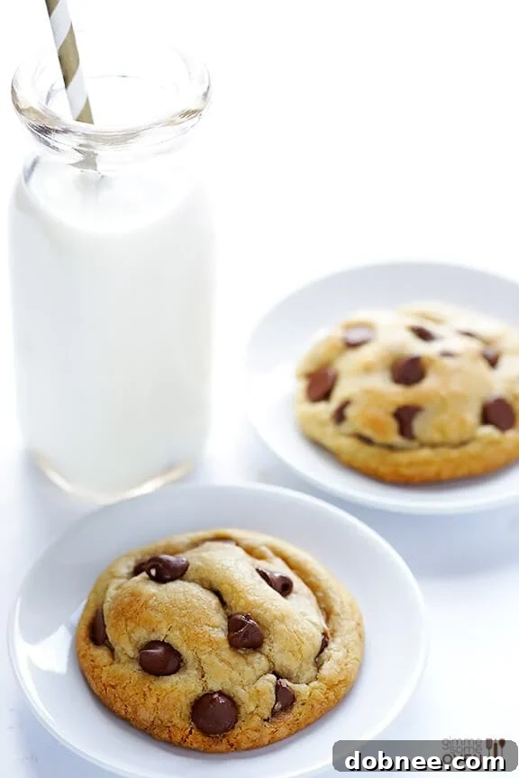 Irresistibly soft and chewy coconut oil chocolate chip cookies fresh from the oven