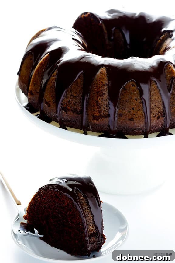 Decadent Greek Yogurt Chocolate Cake with rich chocolate glaze, perfect for dessert