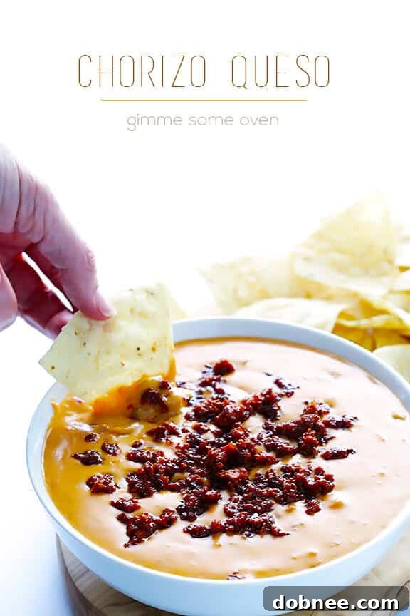 Delicious Homemade Chorizo Queso Dip Ready to Serve
