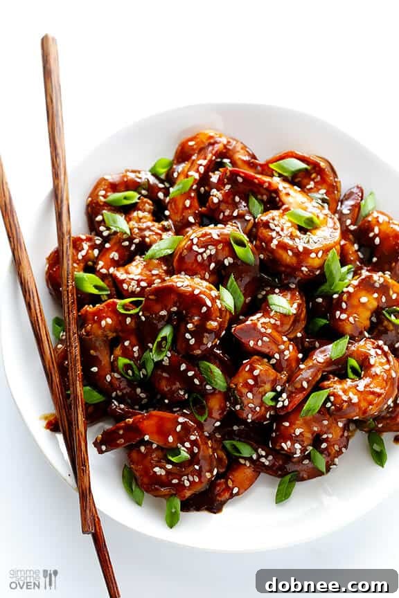 Plated Easy Hoisin Shrimp with Rice