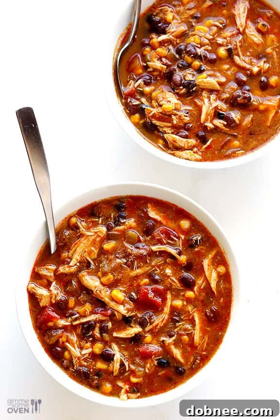 Slow Cooker Chicken Enchilada Soup | Healthy and Flavorful