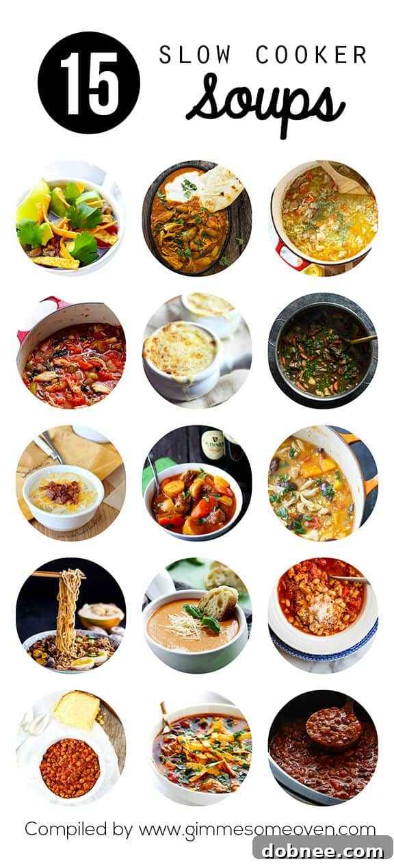 A comforting bowl of slow cooker soup, perfect for fall