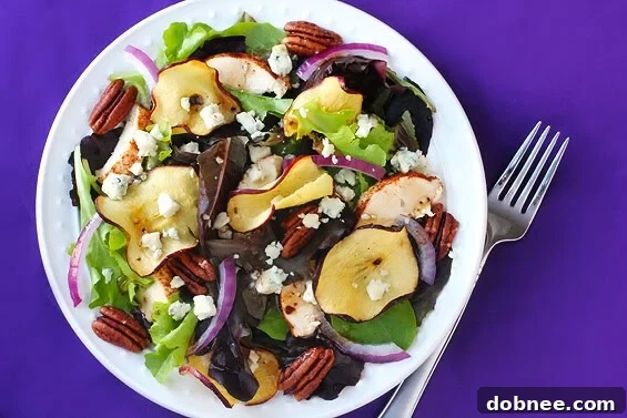 Close-up of fresh Fuji Apple Chicken Salad