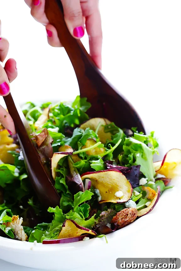 Ingredients for Fuji Apple Chicken Salad in a large bowl