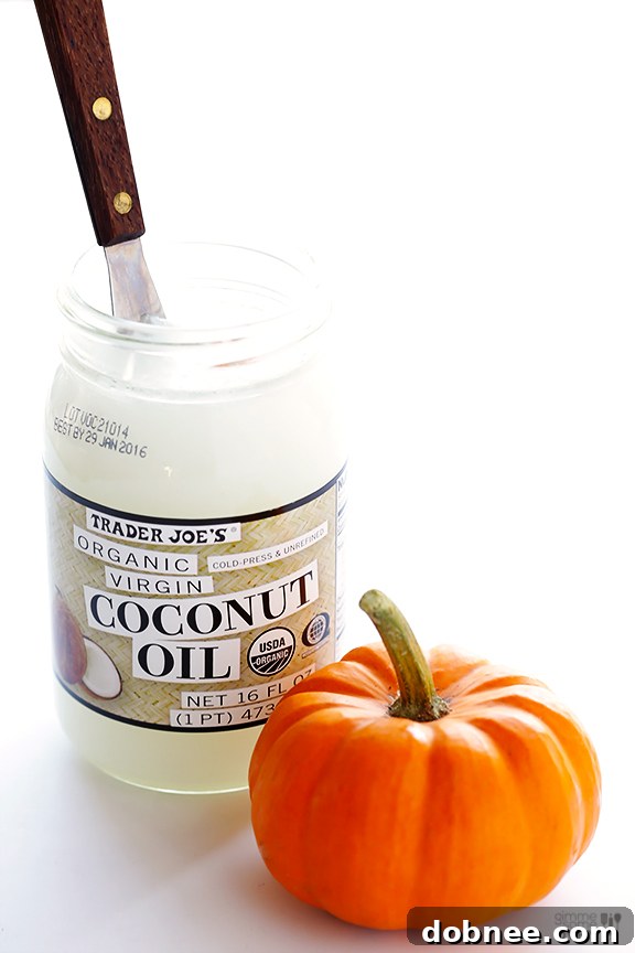Key ingredients: pumpkin puree and coconut oil for a delicious homemade pumpkin bread
