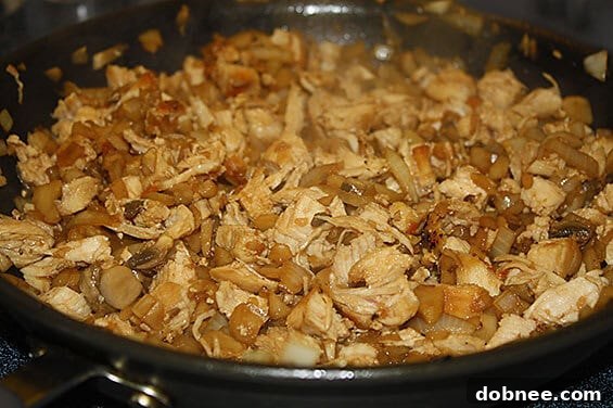 Close-up of freshly prepared Chicken Lettuce Wraps, showcasing the vibrant ingredients and savory filling, ready to be enjoyed.