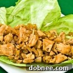 A small image of the delicious Chicken Lettuce Wraps, ideal for quick viewing in a recipe card.