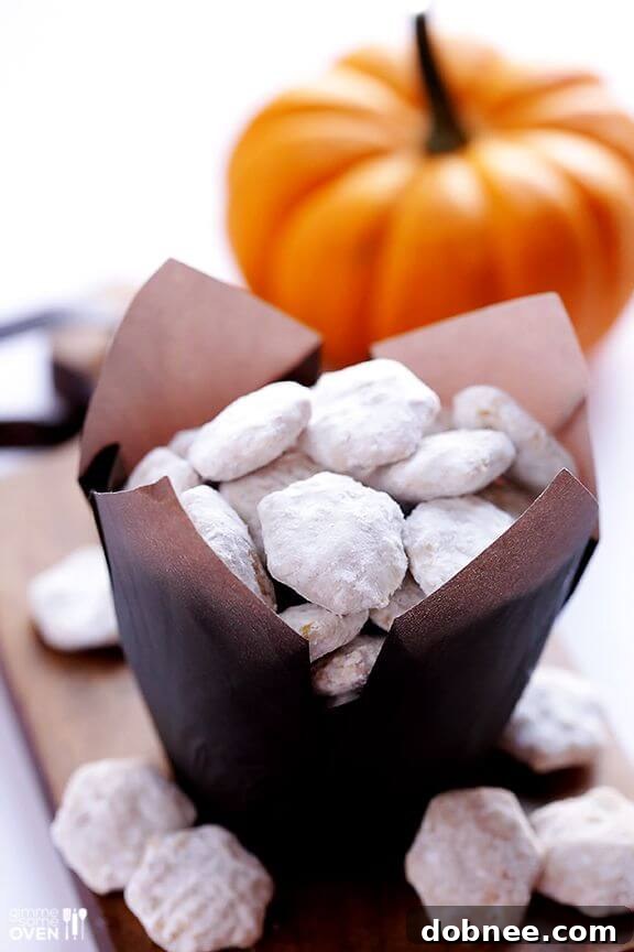 pumpkin spice puppy chow