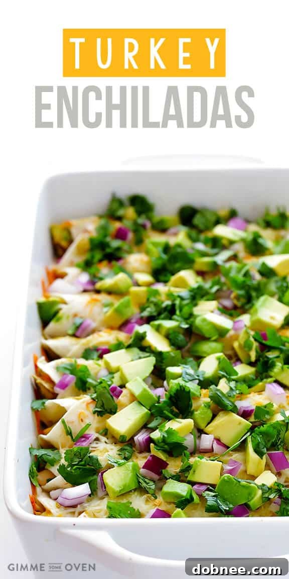 Turkey Enchiladas | gimmesomeoven.com #thanksgiving