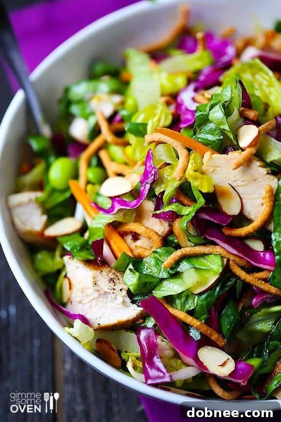 Refreshing Lighter Chinese Chicken Salad recipe from Gimme Some Oven