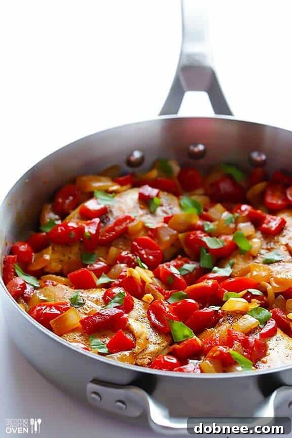 Effortless and Flavorful Easy Italian Chicken Skillet recipe from Gimme Some Oven