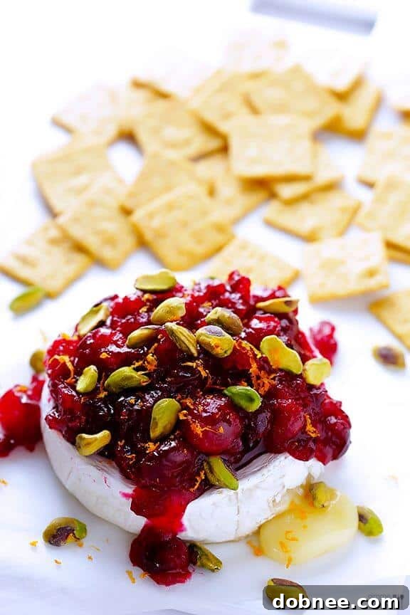 Cranberry Pistachio Baked Brie - An Elegant and Festive Appetizer Side