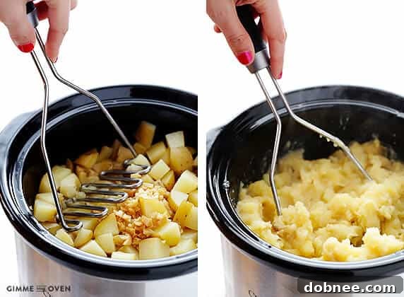 Effortless Slow Cooker Mashed Potatoes 5 Slow Cooker Mashed Potatoes 2