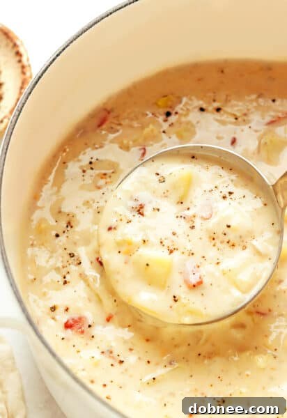 The Best Creamy Potato Soup - a comforting and easy recipe.