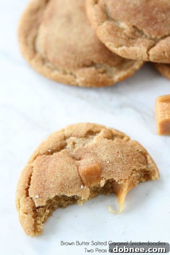 Brown Butter Salted Caramel Cookies | twopeasandtheirpod.com