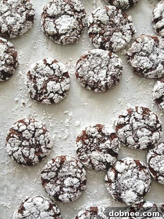Peppermint Crinkle Cookies | bakersroyale.com