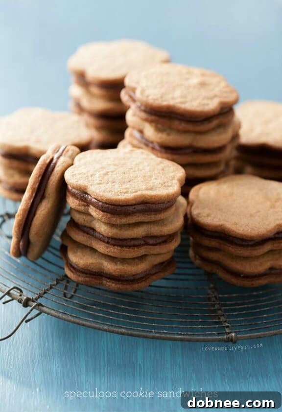 Speculoos Cookie Sandwiches | loveandoliveoil.com