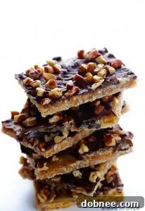 5-Ingredient Graham Cracker Toffee dessert with chocolate