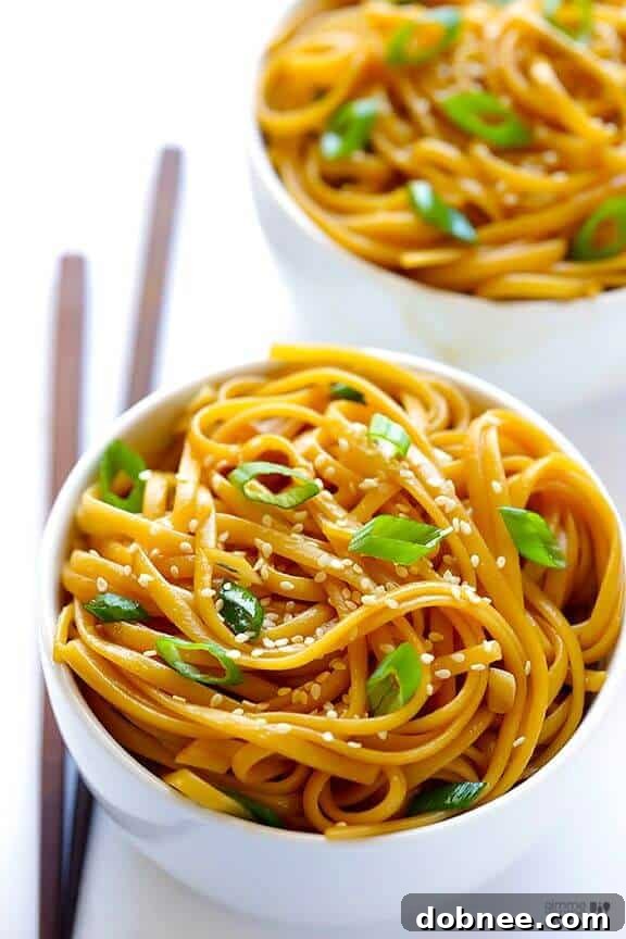 Asian-style sesame noodles, coated in a rich and savory sesame sauce, perfect for a quick meal.