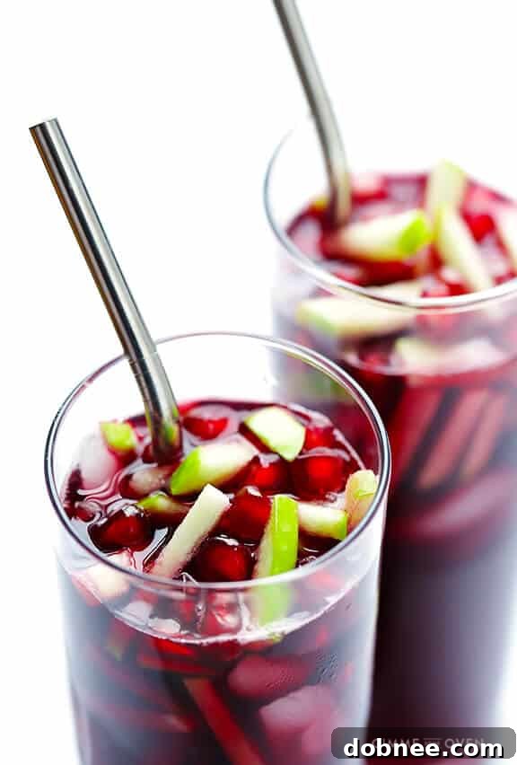 Vibrant Pomegranate Green Apple Sangria 4 Pomegranate Green Apple Sangria | gimmesomeoven.com