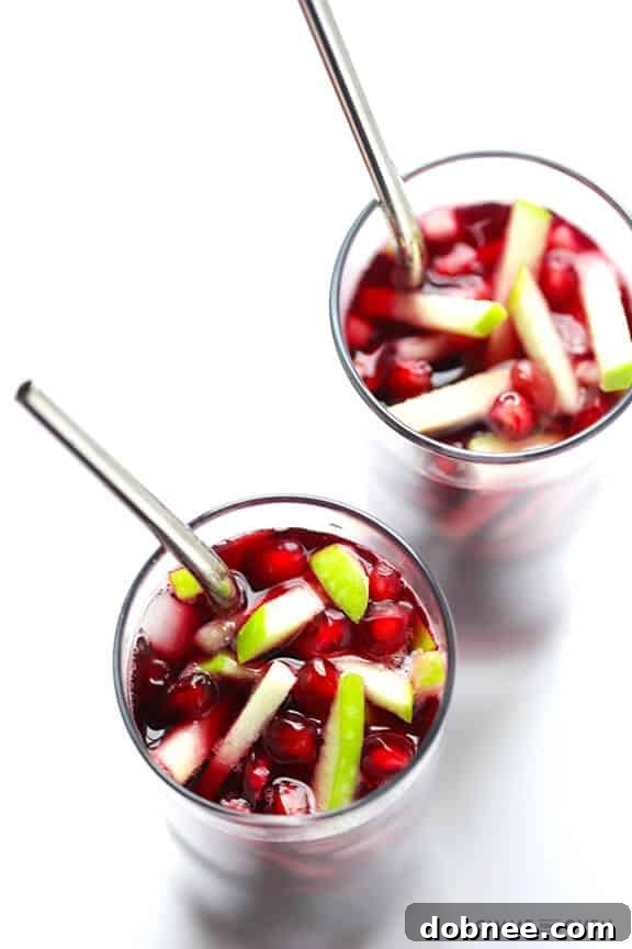 Vibrant Pomegranate Green Apple Sangria 5 Pomegranate Green Apple Sangria | gimmesomeoven.com