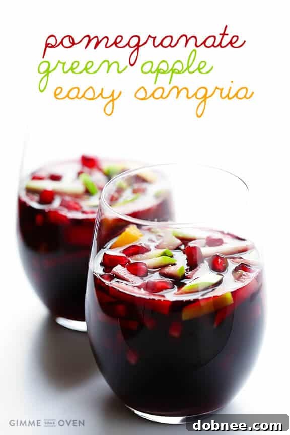 Vibrant Pomegranate Green Apple Sangria 7 Pomegranate Green Apple Sangria | gimmesomeoven.com