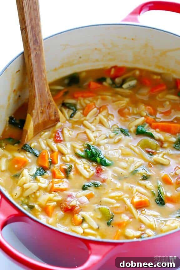Italian Spinach Orzo Soup | gimmesomeoven.com