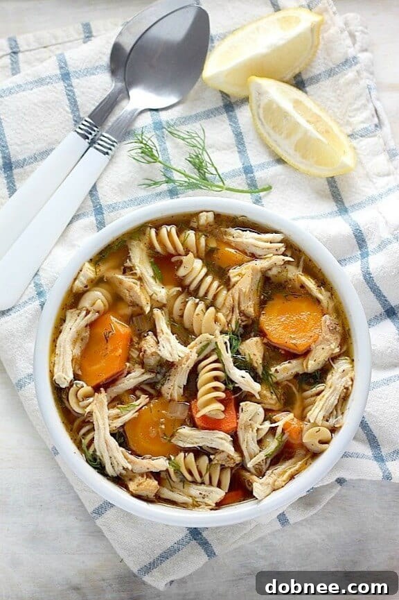 Flu Fighter Chicken Noodle Soup | bakerbynature.com