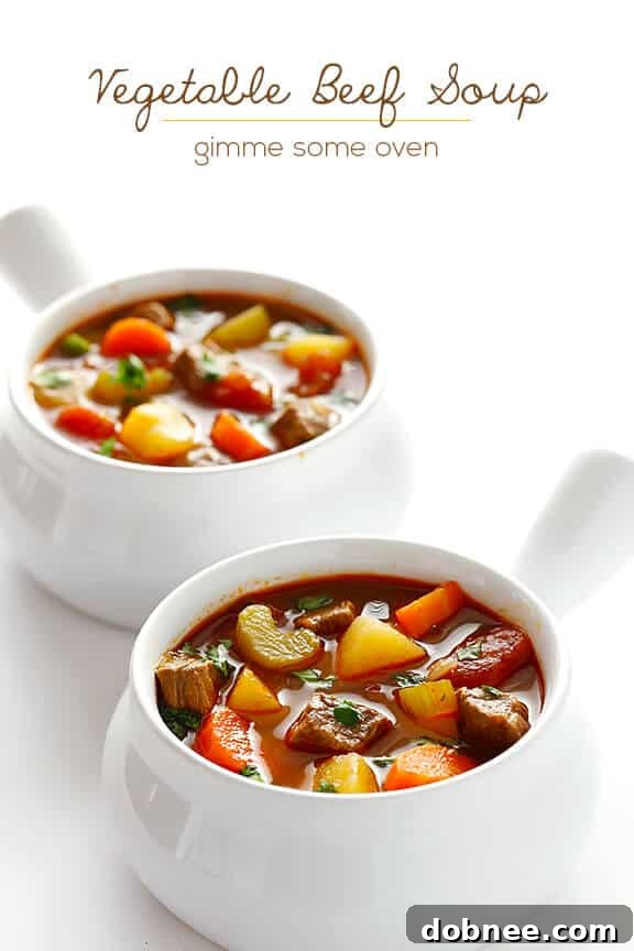 Delicious and comforting bowl of homemade Vegetable Beef Soup