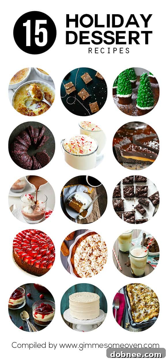 A delicious collection of holiday dessert recipes from food bloggers, featuring festive treats for a sweet season
