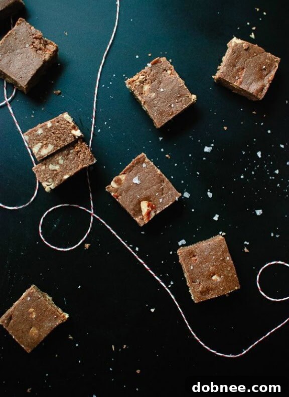 Easy Salted Oat Fudge, a simple yet irresistible sweet treat for the holidays
