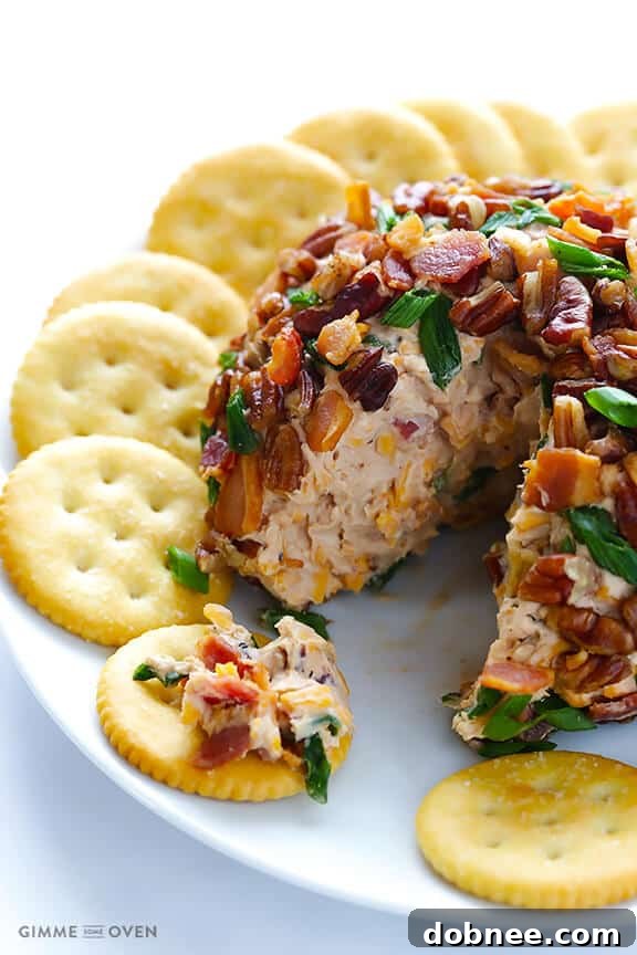 Bacon BBQ Cheese Bomb 2 Delicious BBQ Bacon Cheese Ball — a sweet and savory appetizer made with just 6 simple ingredients. Perfect for any gathering!