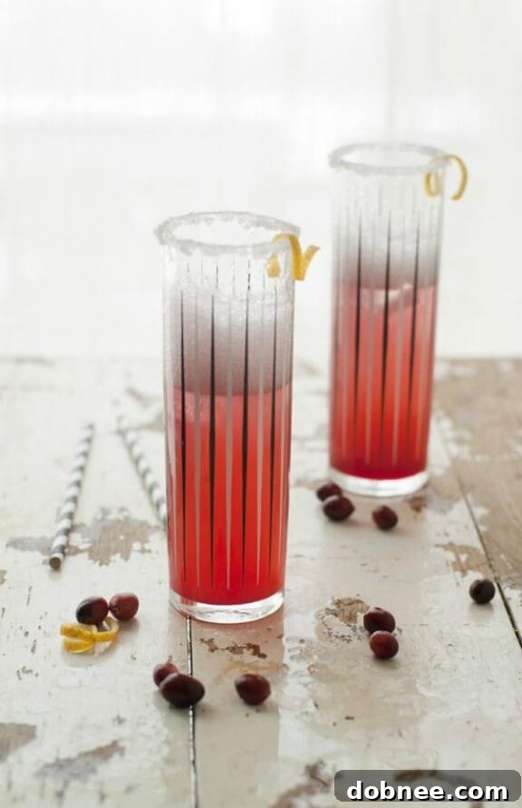 Festive Cranberry Orange Cooler with orange slice and cranberries