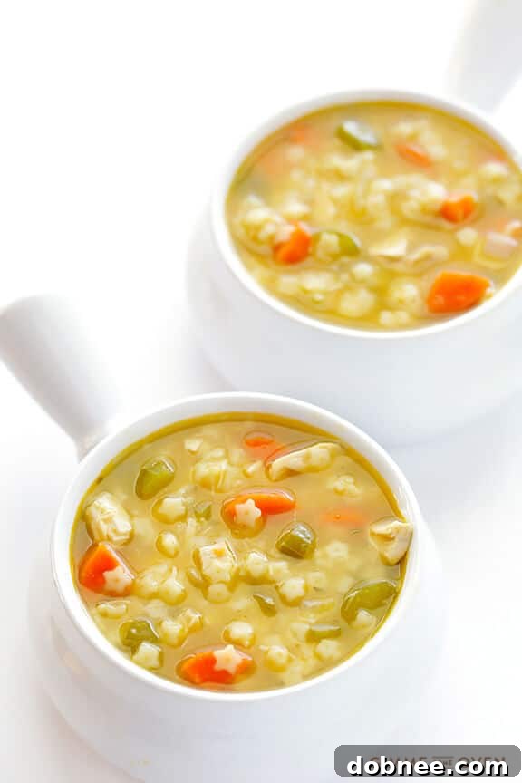 Chicken and Stars Soup -- quick, easy, all-natural, and SO good | gimmesomeoven.com