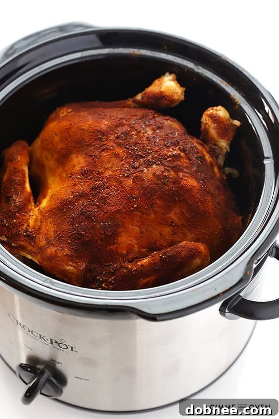 Slow Cooker Rotisserie Style Chicken - Effortless, Juicy & Flavorful