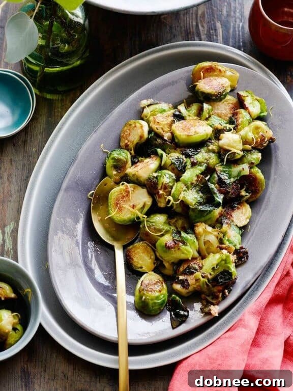 Sautéed Brussels Sprouts with Lemon Garlic Butter