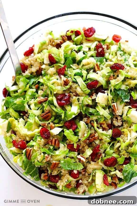 Brussels Sprouts, Cranberry and Quinoa Salad