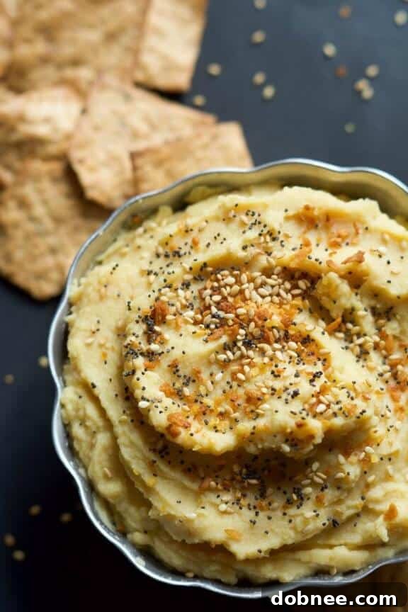 Everything Bagel Hummus | thehousewifeintrainingfiles.com