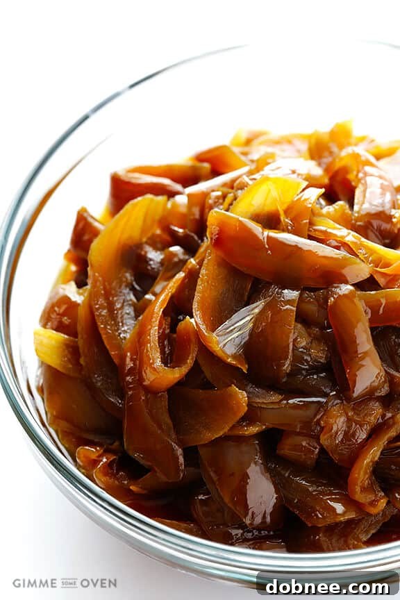 Close-up of Finished Slow Cooker Caramelized Onions