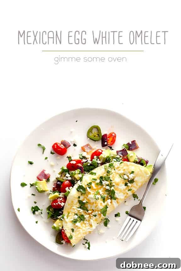 Easy Mexican Egg White Omelet | gimmesomeoven.com